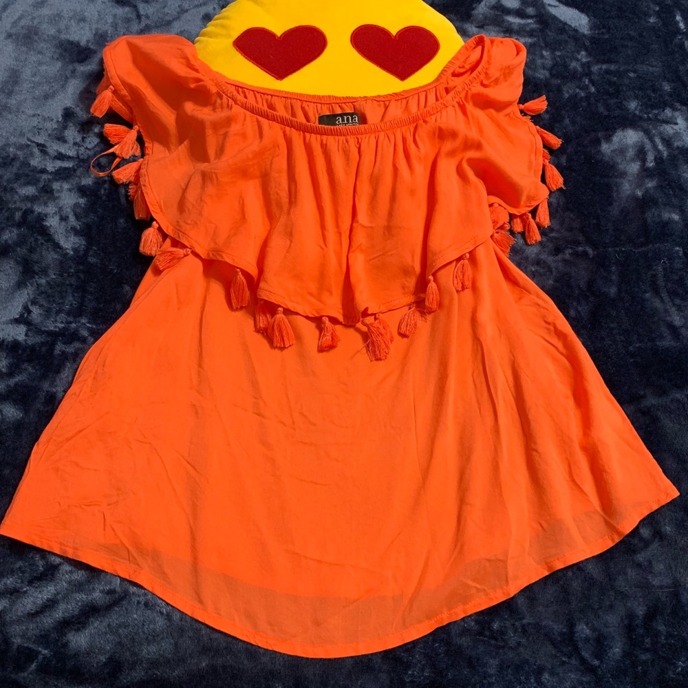 NWOT A.N.A layered off shoulder top